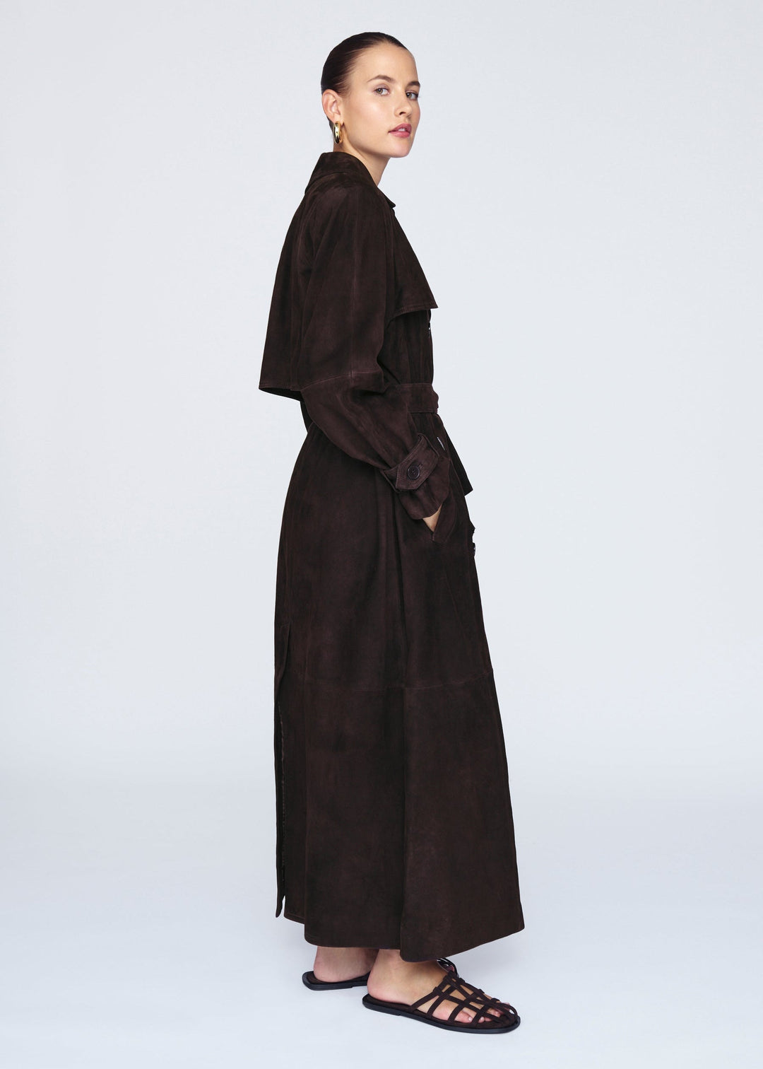 Manteau Léa – Brun Suédine